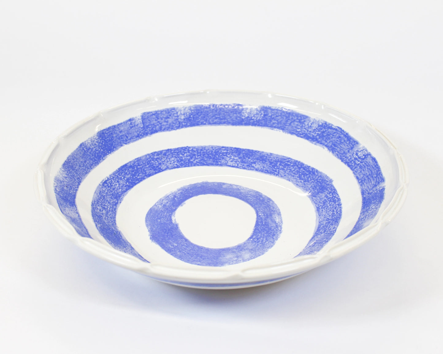 Large Serving Bowl : Blue Stripes