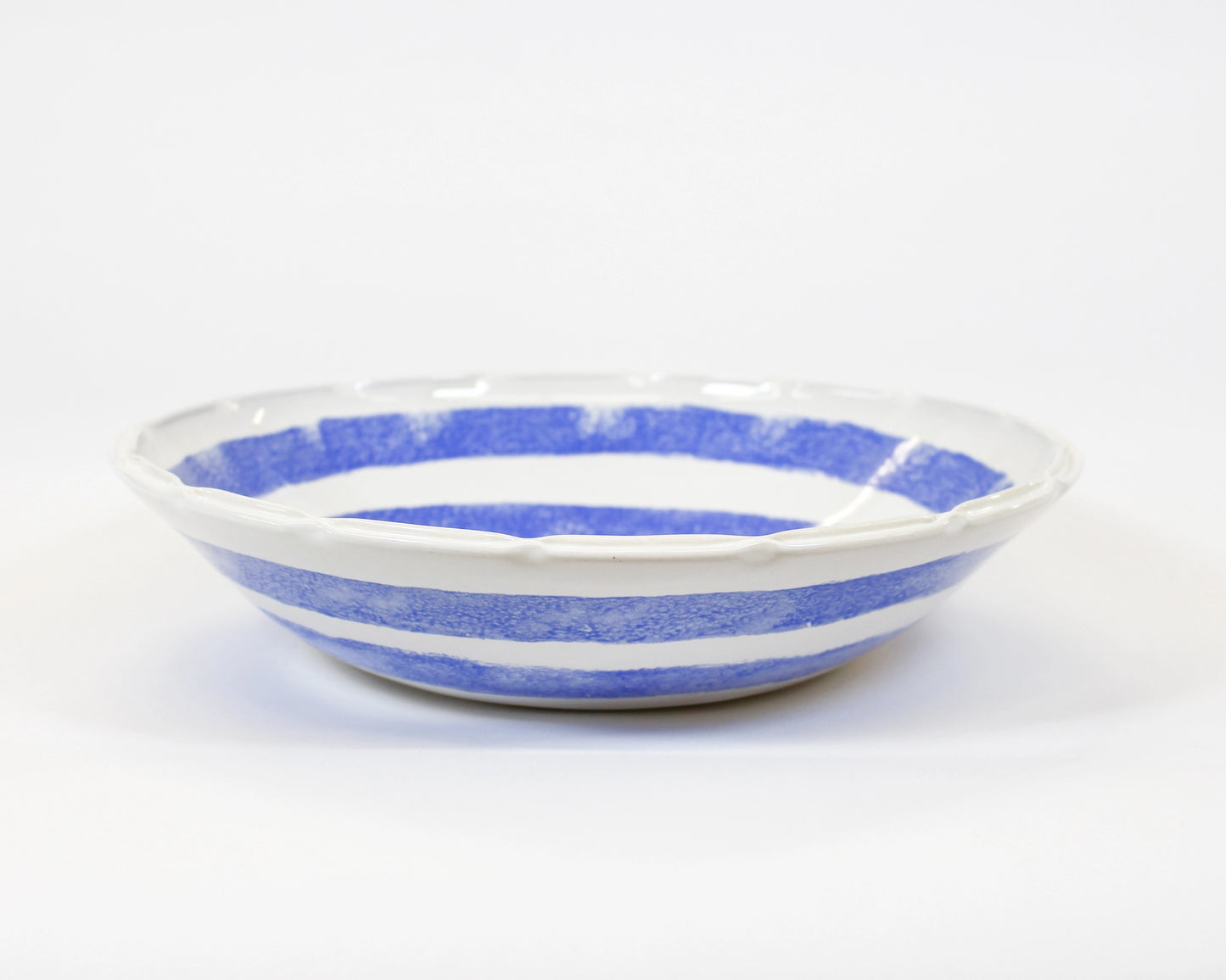 Large Serving Bowl : Blue Stripes