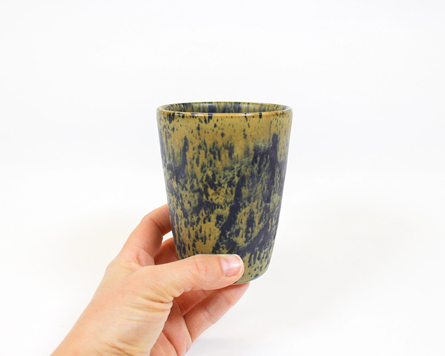Straight Drinking Cup - Olive Speck