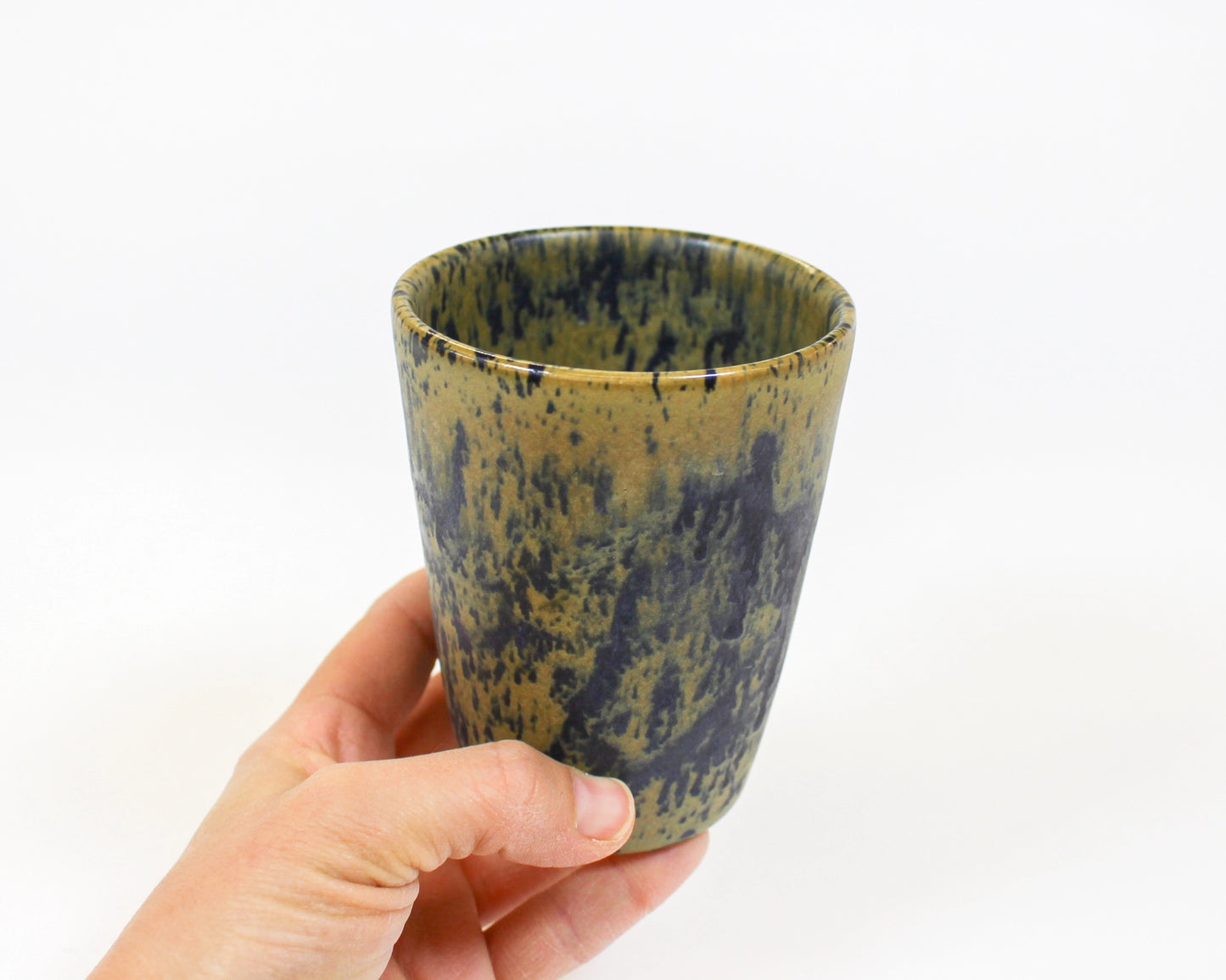 Straight Drinking Cup - Olive Speck