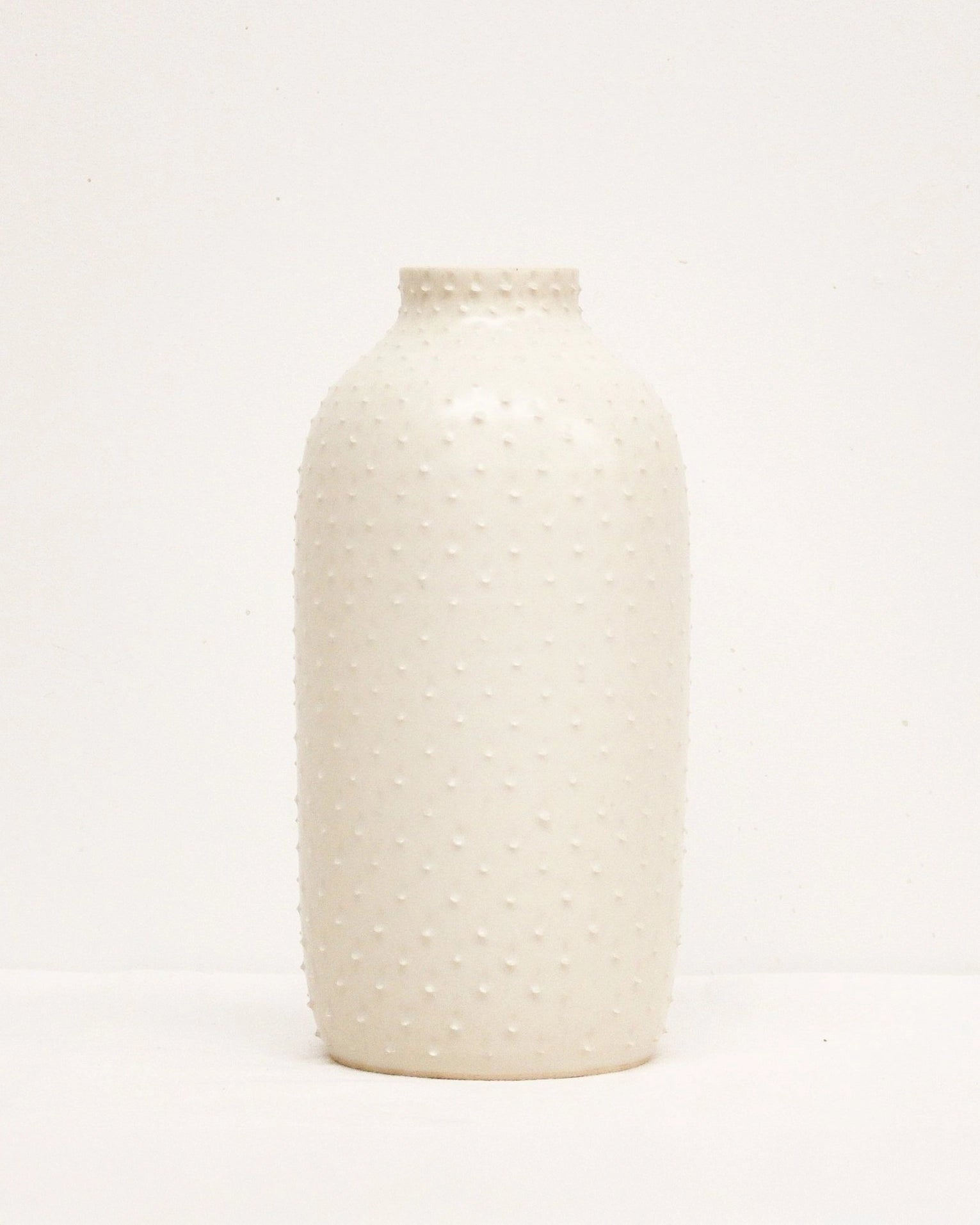 White Vase with Notches from Mima Ceramics by Michelle Organ
