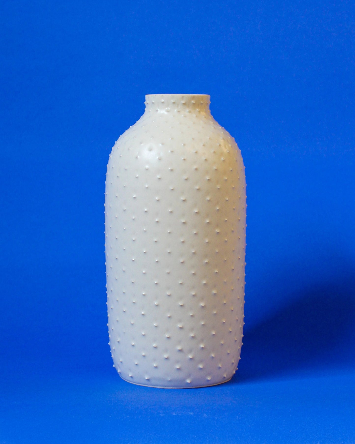 White Vase with Notches from Mima Ceramics by Michelle Organ