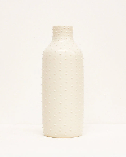 White Vase with Notches from Mima Ceramics by Michelle Organ