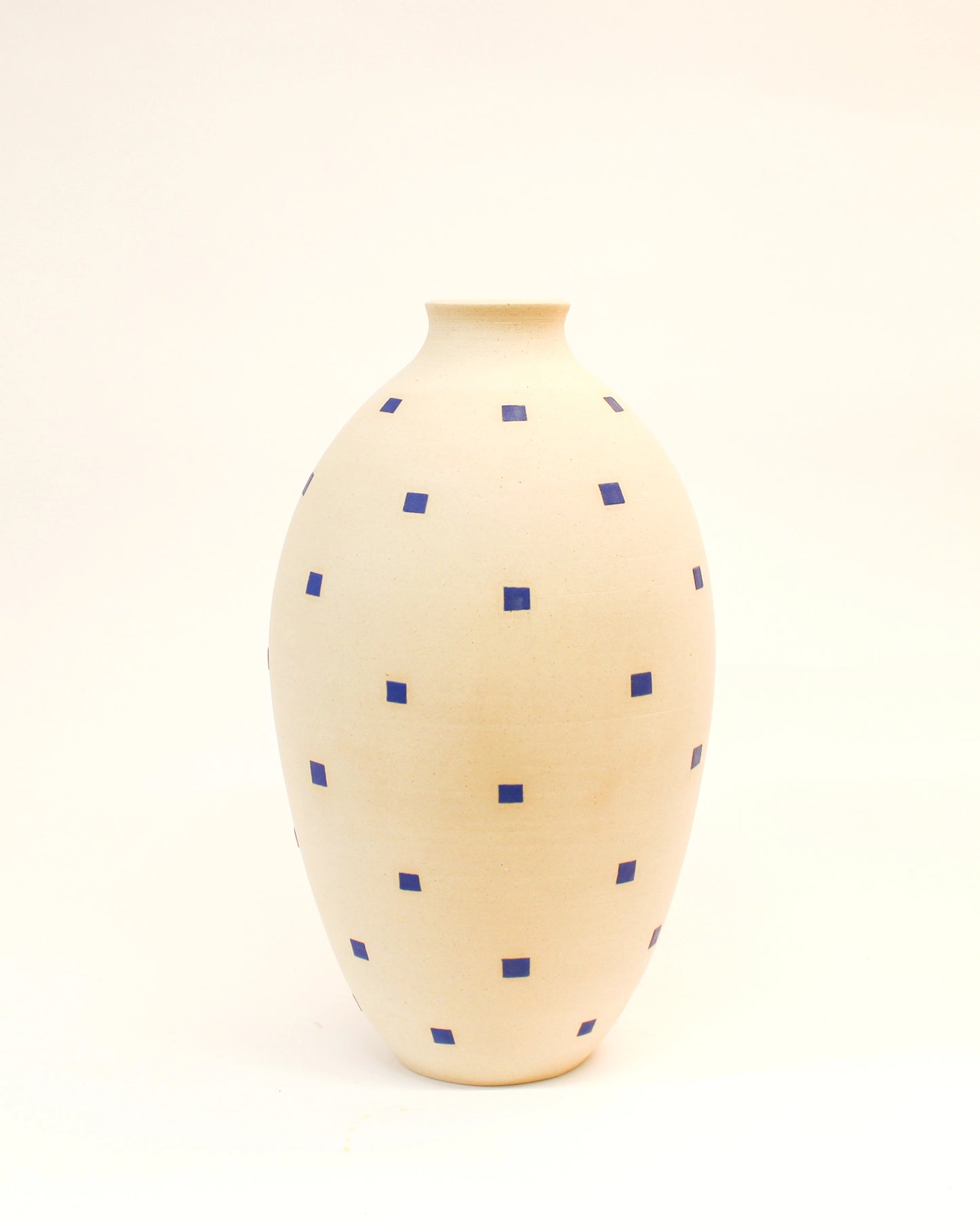 White and Blue Cubes Vase 3