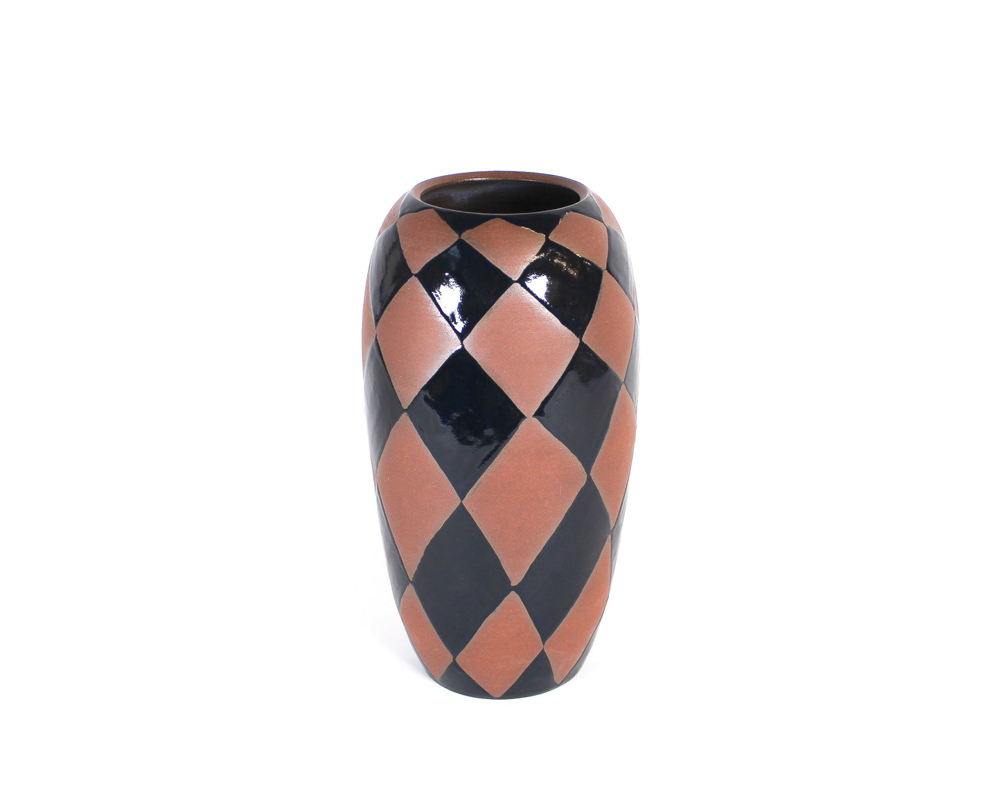 Burgundy Harlequin Vase