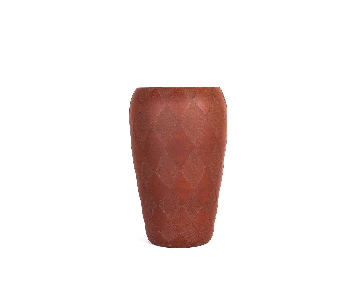 Burgundy Etched Vase