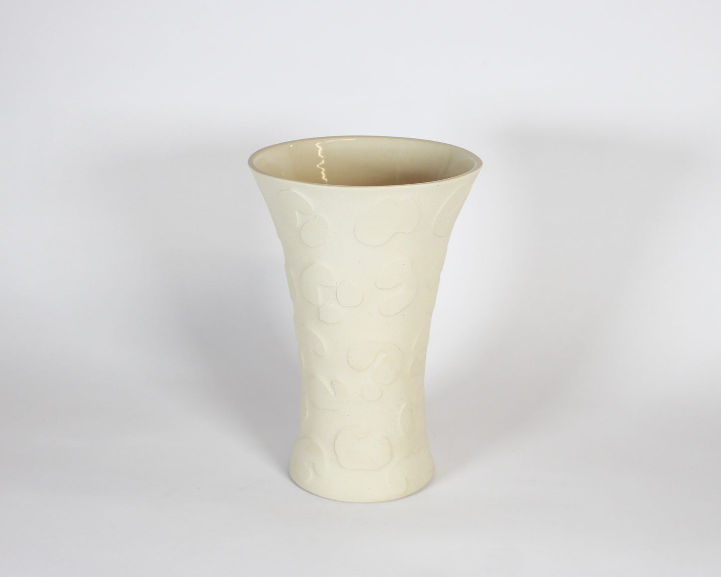 Natural Print Etched Flared Vase